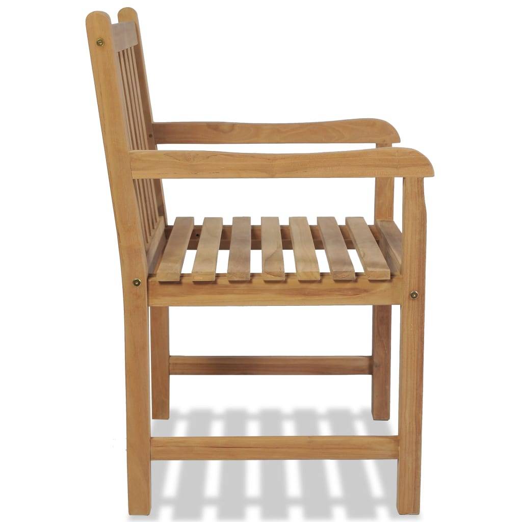 vidaXL Gartenstühle 2 Stk. Massivholz Teak