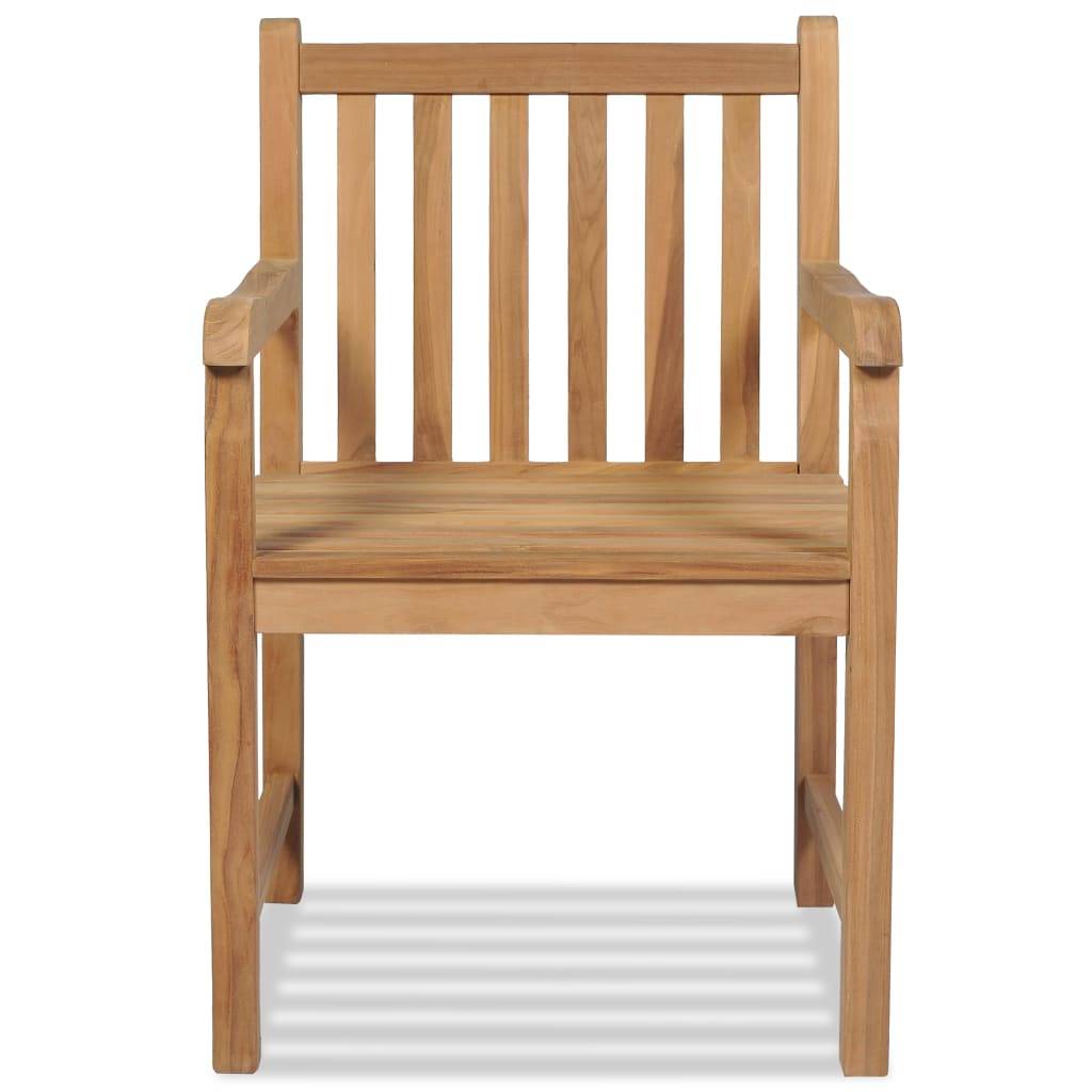 vidaXL Gartenstühle 2 Stk. Massivholz Teak
