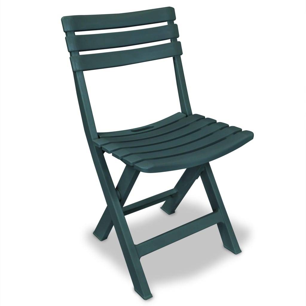 vidaXL 3-tlg. Bistro-Set Klappbar Kunststoff Grün