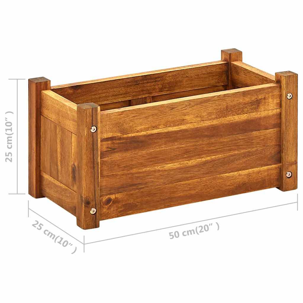 vidaXL Garten-Hochbeet Akazienholz 50x25x25 cm