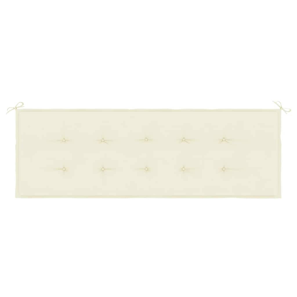 vidaXL Gartenbank-Auflage Creme 150x50x4 cm Oxford-Gewebe