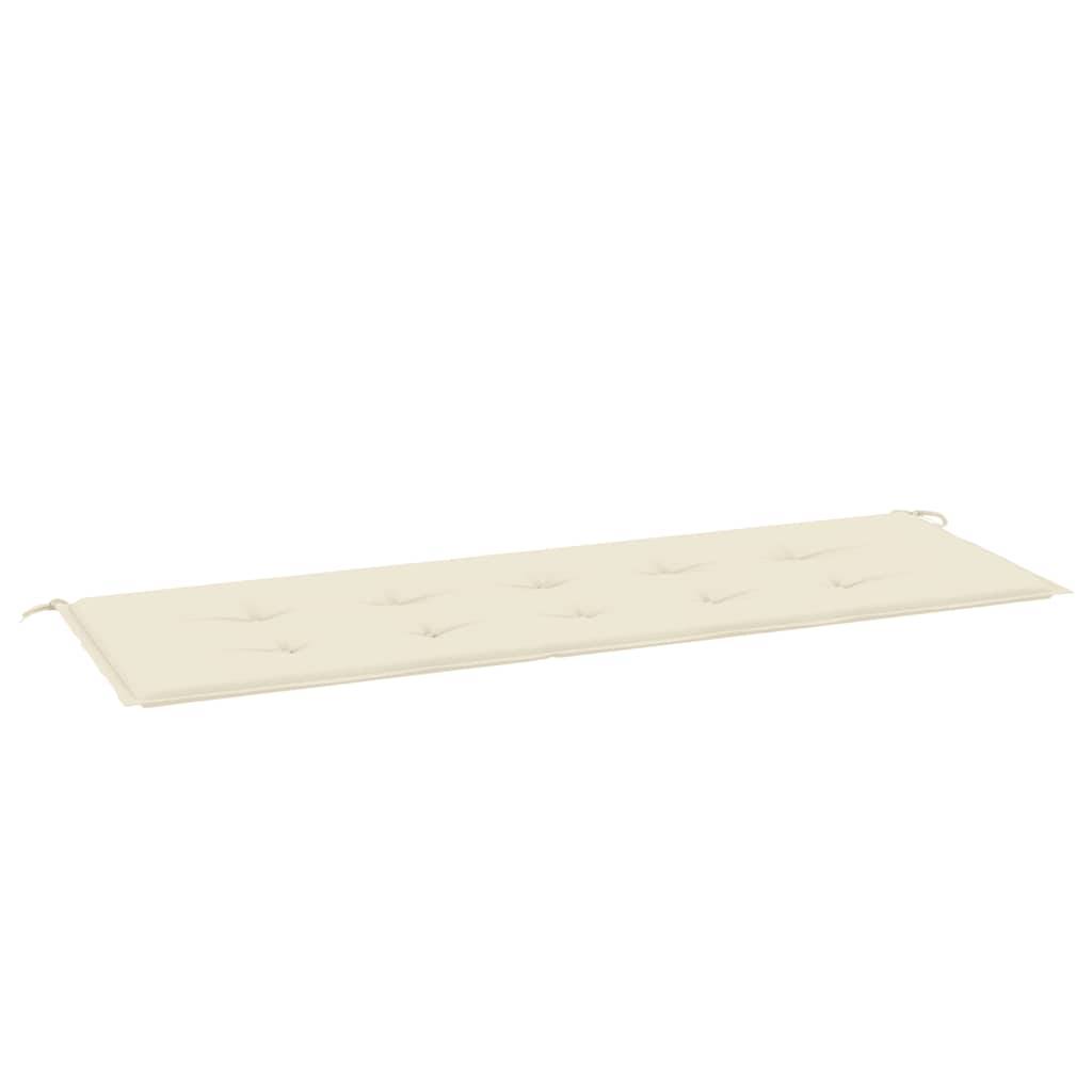 vidaXL Gartenbank-Auflage Creme 150x50x4 cm Oxford-Gewebe