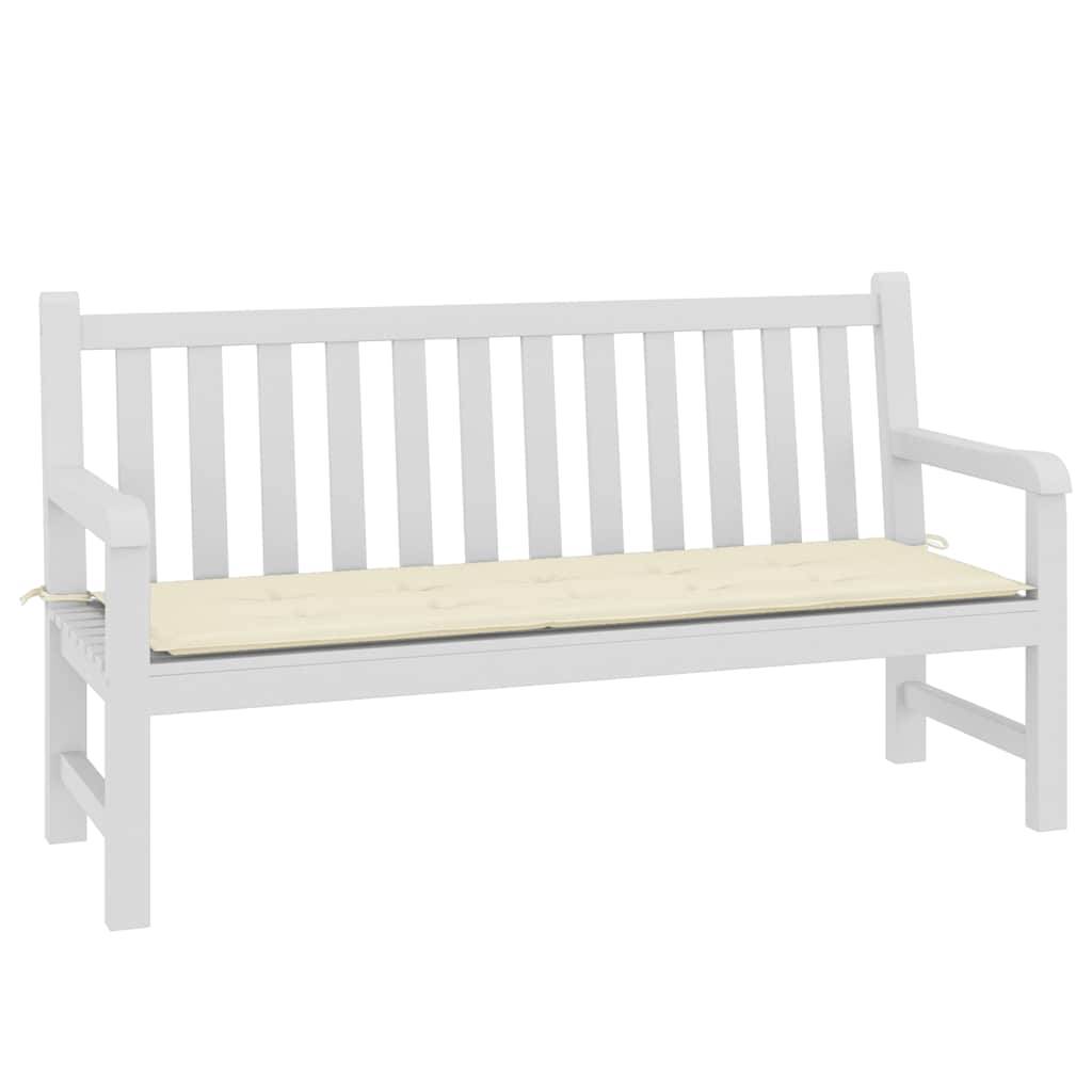 vidaXL Gartenbank-Auflage Creme 150x50x4 cm Oxford-Gewebe