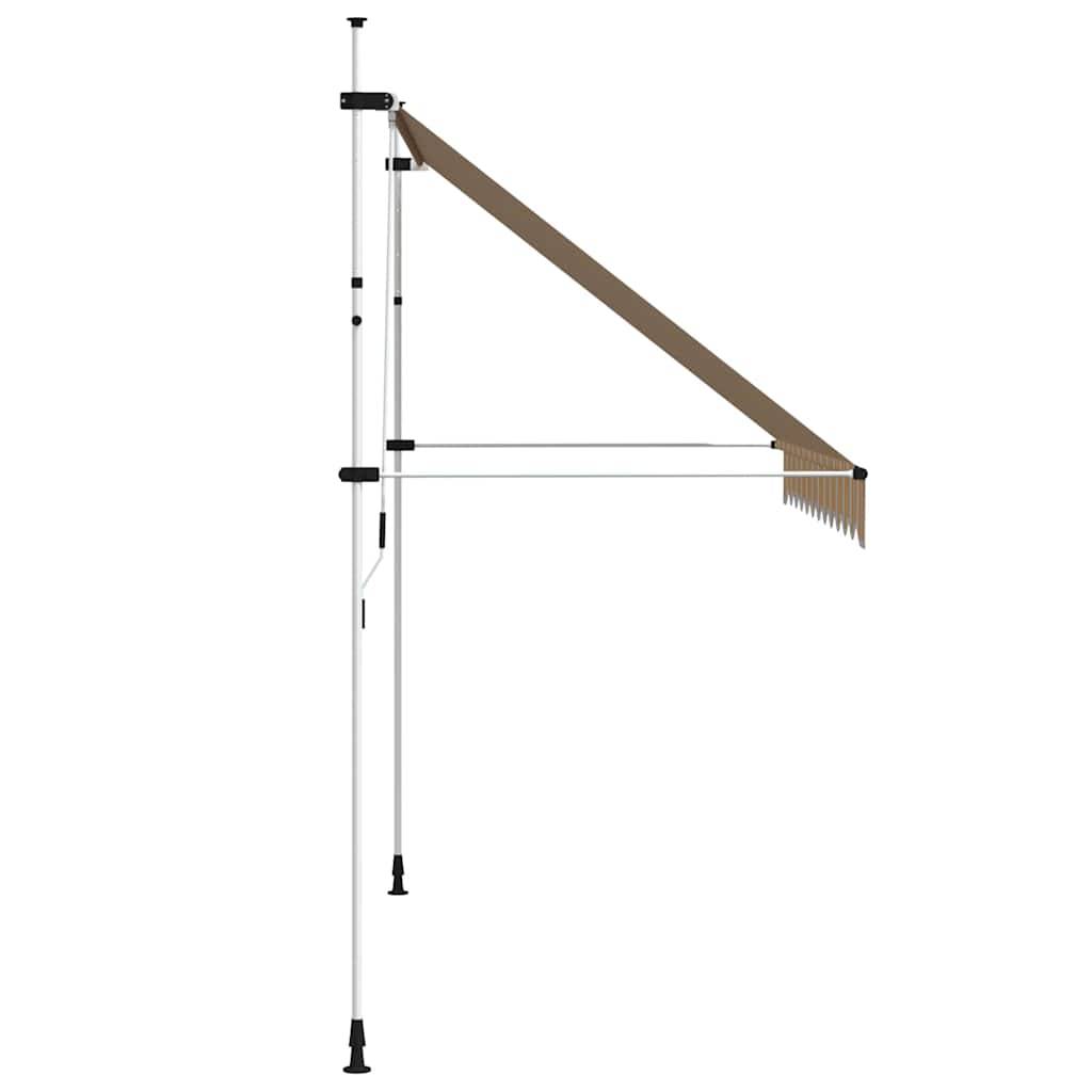 vidaXL Einziehbare Markise Handbetrieben 300 cm Gelb/Blau Gestreift