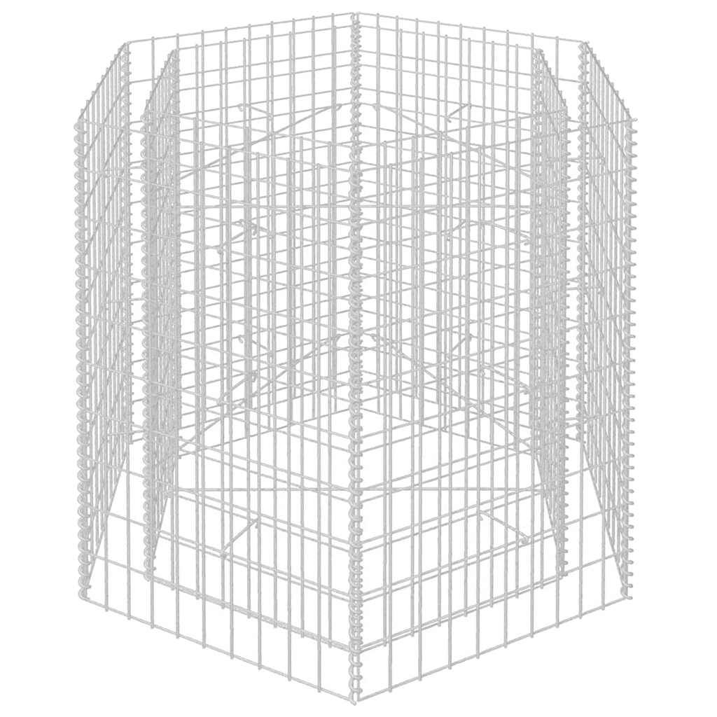 vidaXL Sechseckiges Gabionen-Hochbeet 100×90×100 cm