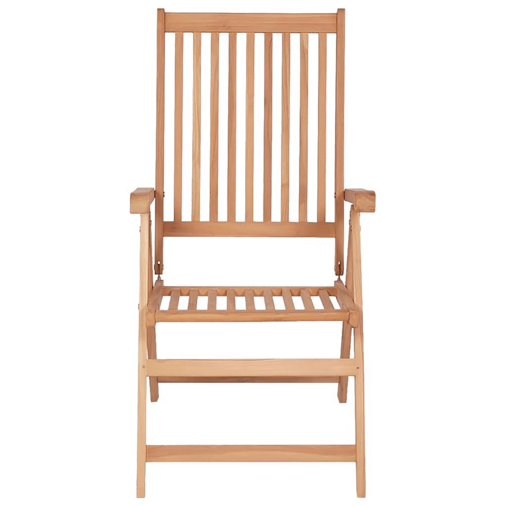 vidaXL Verstellbare Gartenstühle 2 Stk. Massivholz Teak