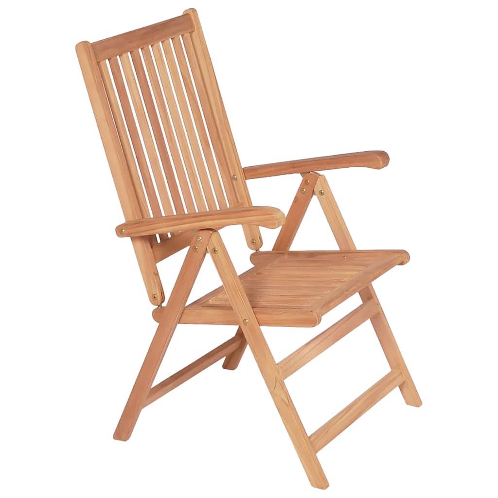 vidaXL Verstellbare Gartenstühle 2 Stk. Massivholz Teak