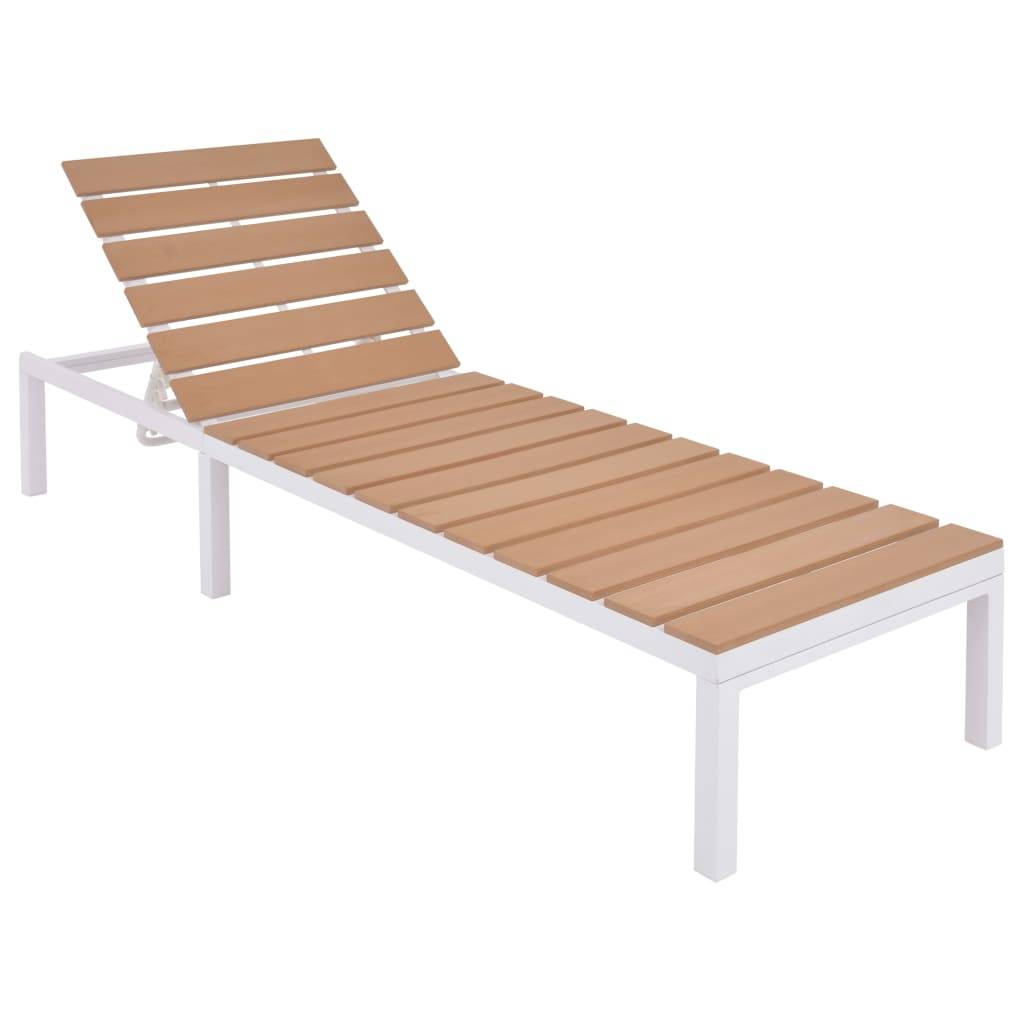 vidaXL Sonnenliege Aluminium und WPC Braun