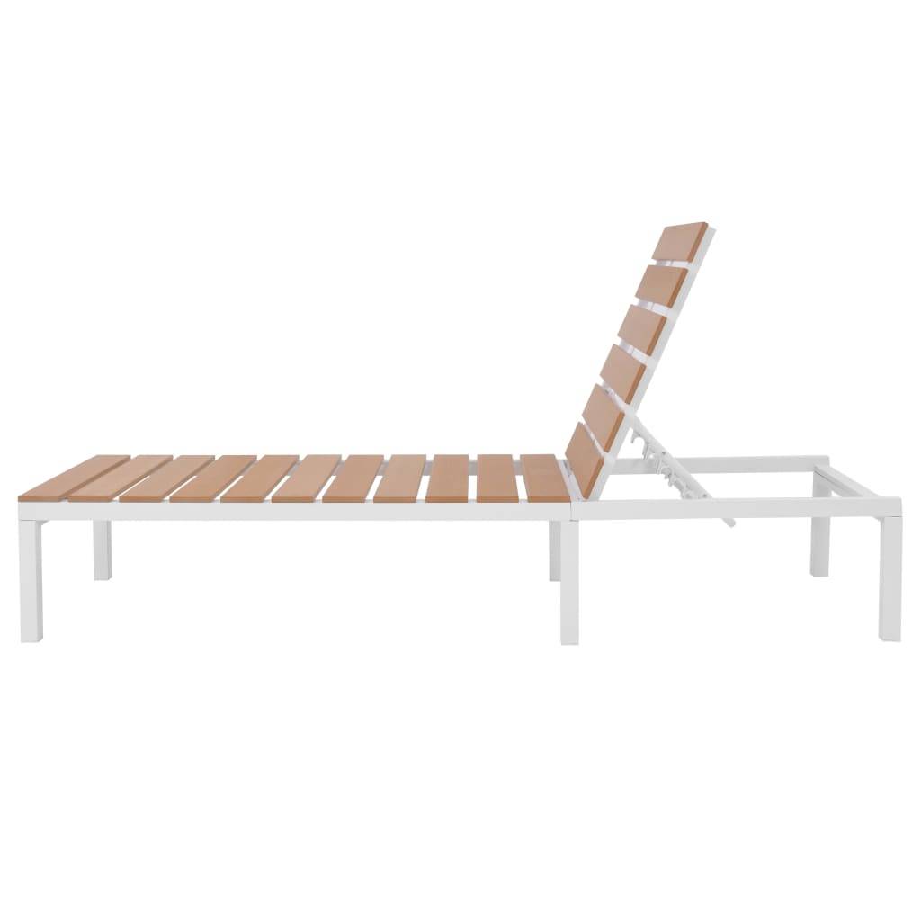 vidaXL Sonnenliege Aluminium und WPC Braun