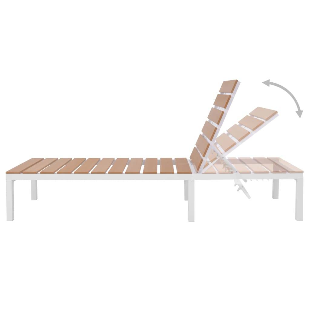 vidaXL Sonnenliege Aluminium und WPC Braun