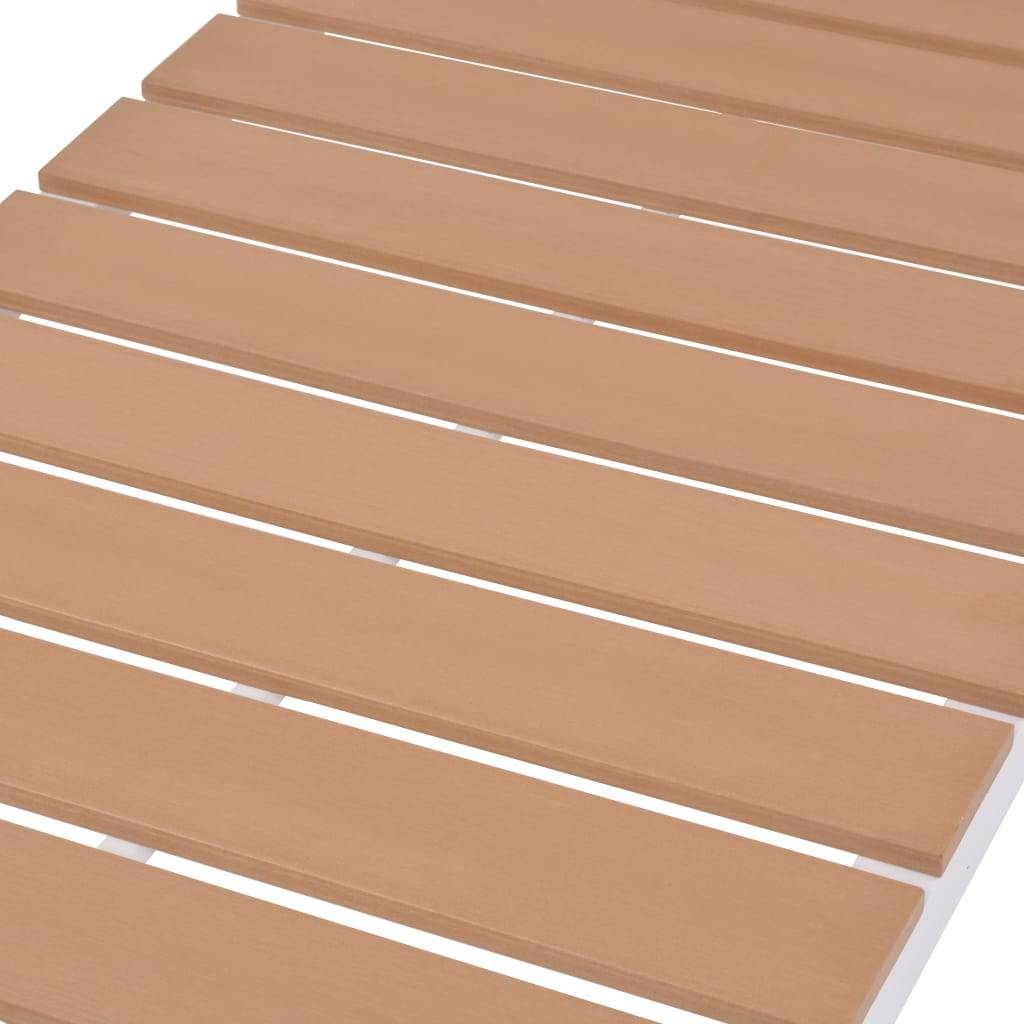 vidaXL Sonnenliege Aluminium und WPC Braun