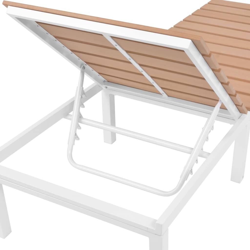 vidaXL Sonnenliege Aluminium und WPC Braun