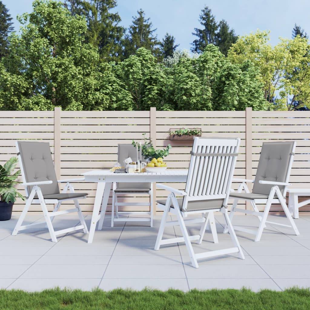 vidaXL Gartenstuhlauflagen für Hochlehner 4 Stk. Grau 120x50x3cm Stoff