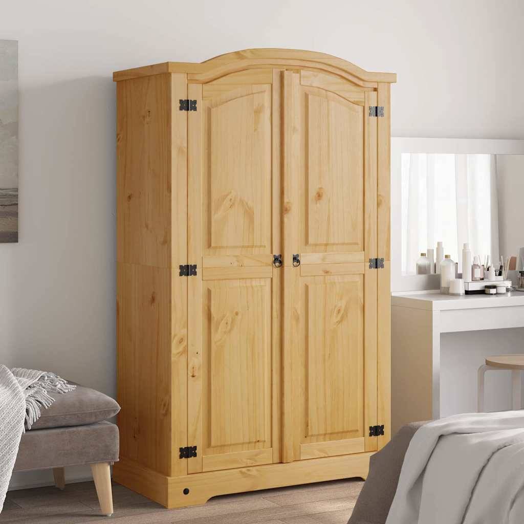vidaXL Kleiderschrank Mexiko-Stil Kiefernholz 2 Türen