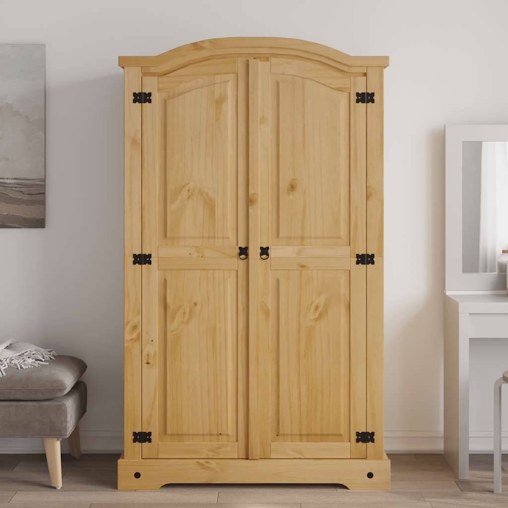 vidaXL Kleiderschrank Mexiko-Stil Kiefernholz 2 Türen