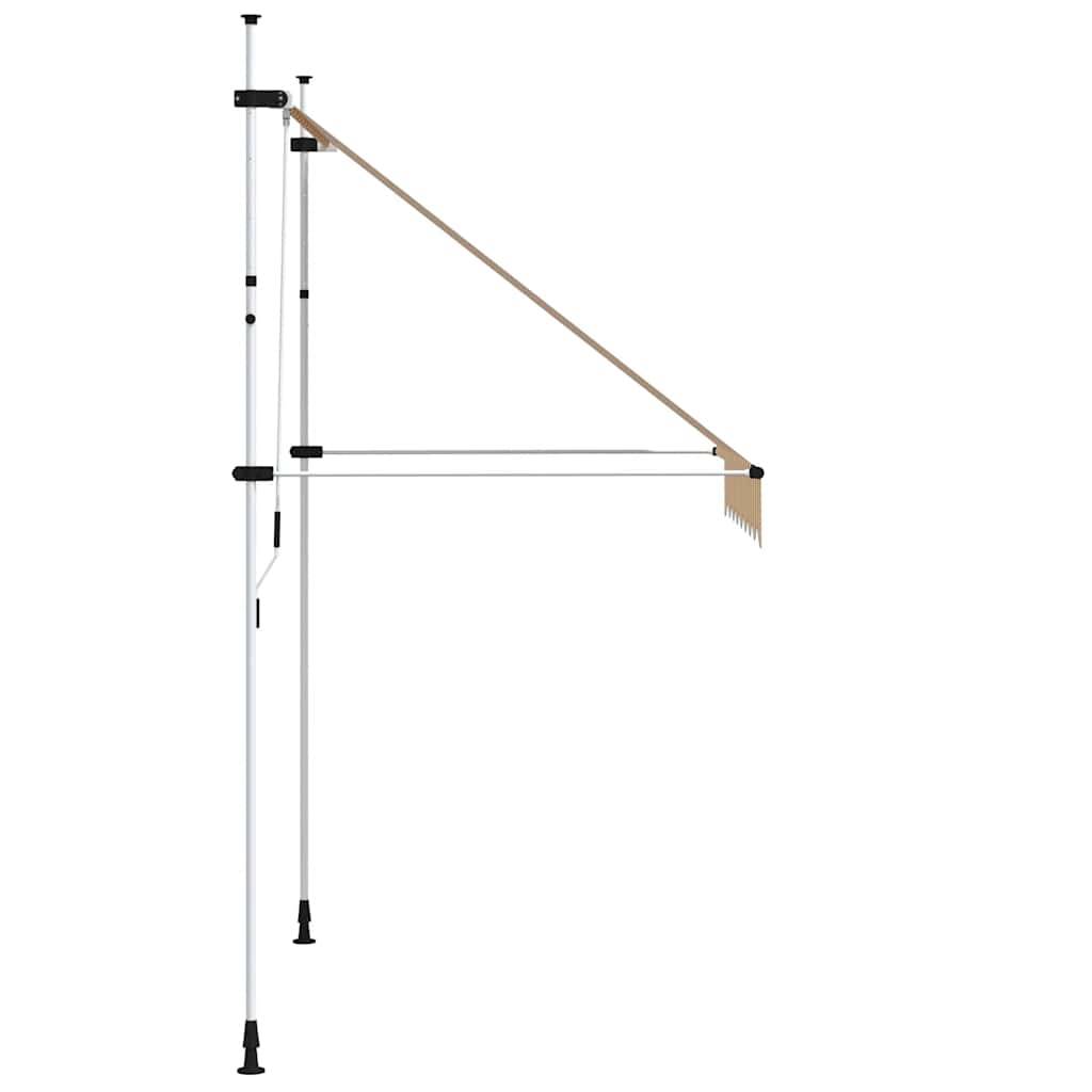 vidaXL Einziehbare Markise Handbetrieben 200 cm Orange/Weiß Gestreift