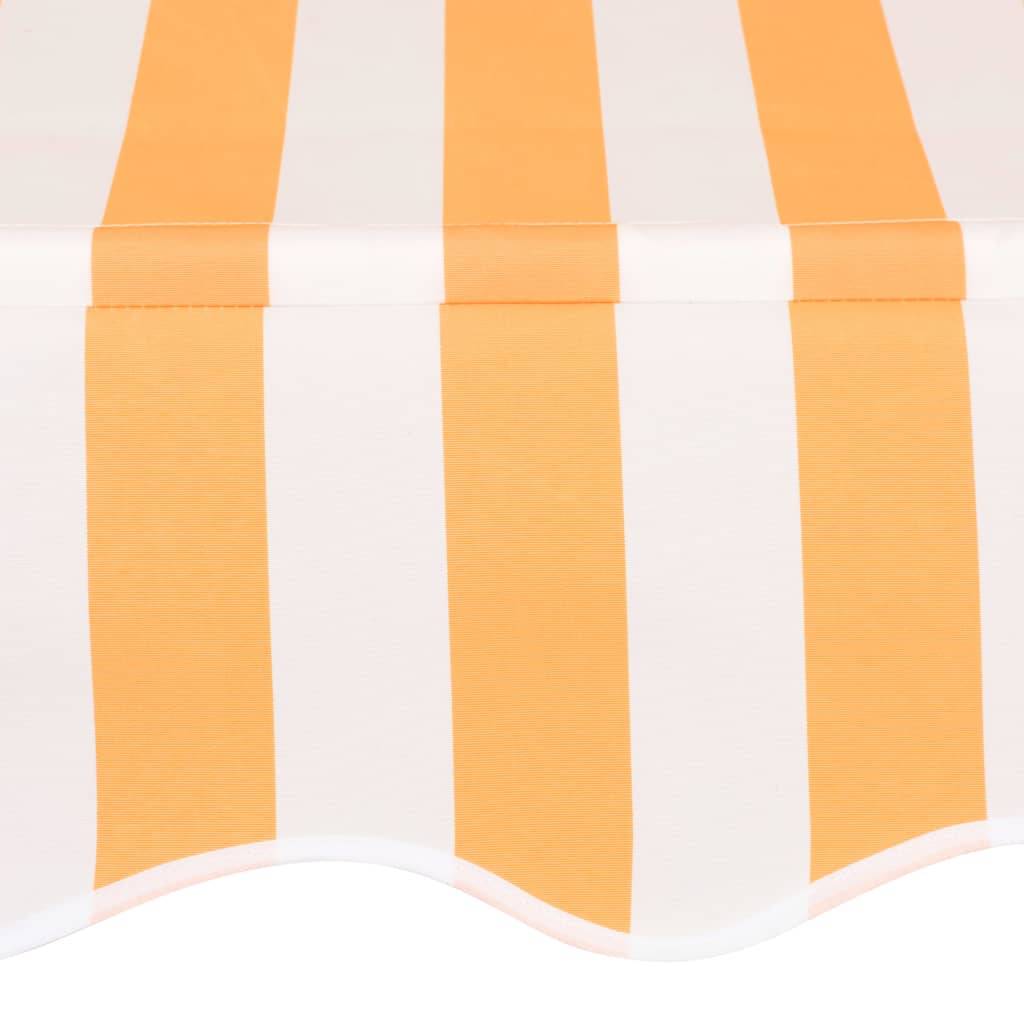 vidaXL Einziehbare Markise Handbetrieben 200 cm Orange/Weiß Gestreift