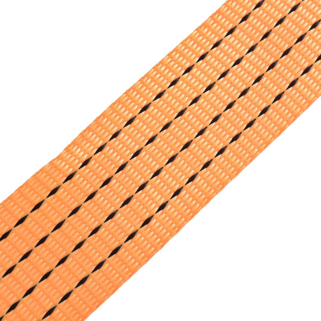 vidaXL Ratschen-Spanngurte 10 Stk. 2 Tonnen 8m×50mm Orange