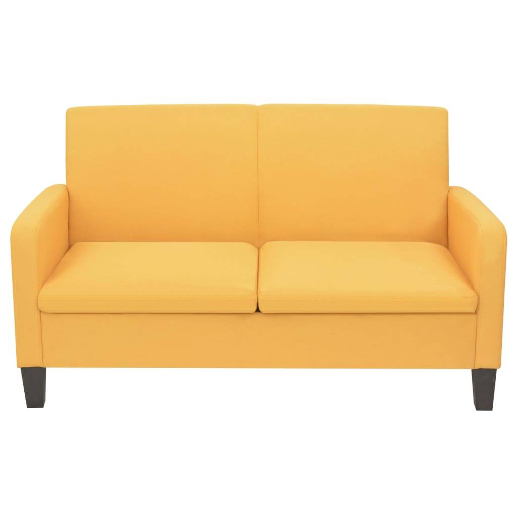 vidaXL Sofa 2-Sitzer 135x65x76 cm Gelb