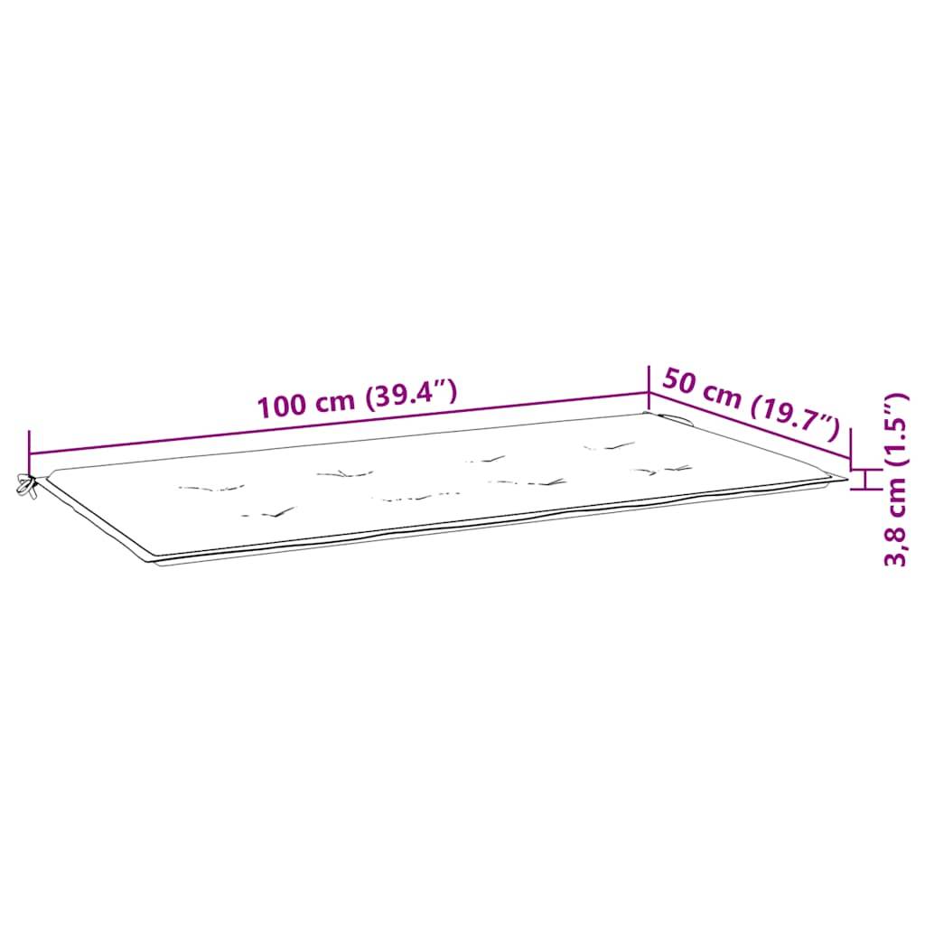 vidaXL Gartenbank-Auflage Anthrazit 100x50x4 cm Oxford-Gewebe