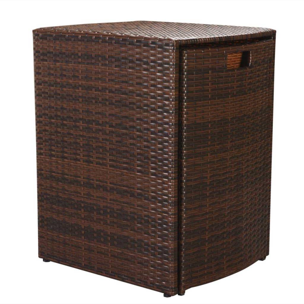 vidaXL 3-tlg. Bistro-Set mit Auflagen Poly Rattan Braun