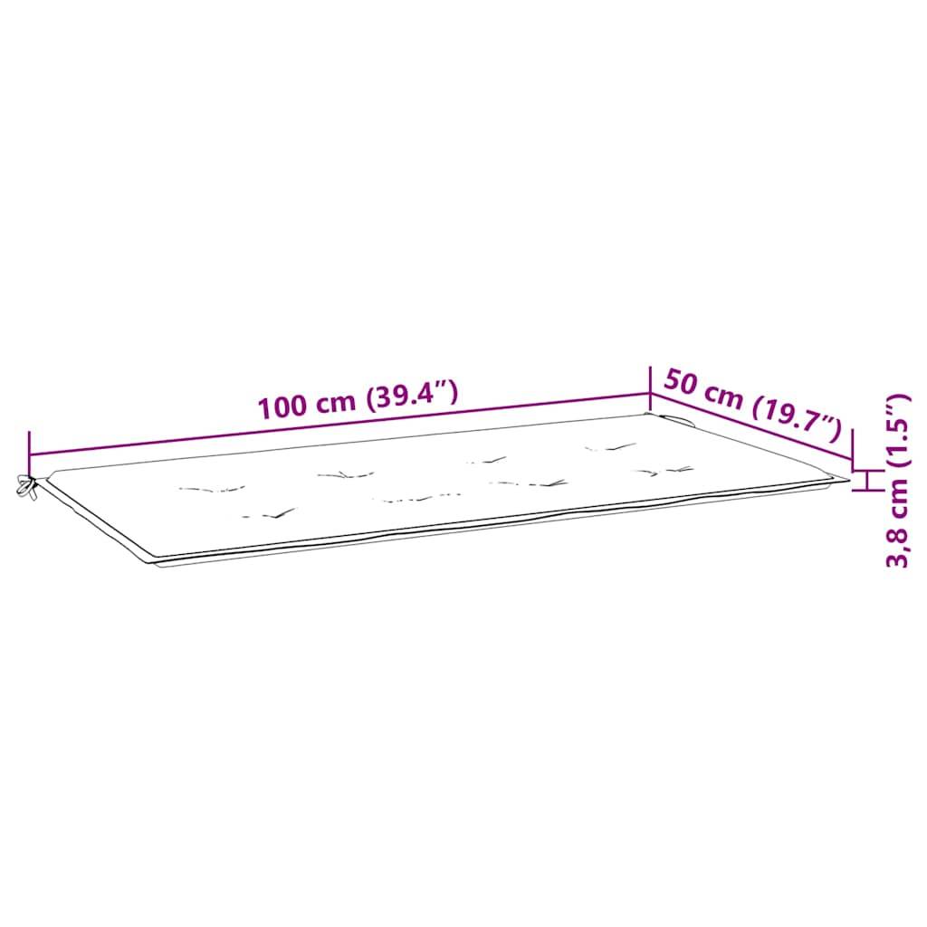 vidaXL Gartenbank-Auflage Grau 100x50x4 cm Oxford-Gewebe