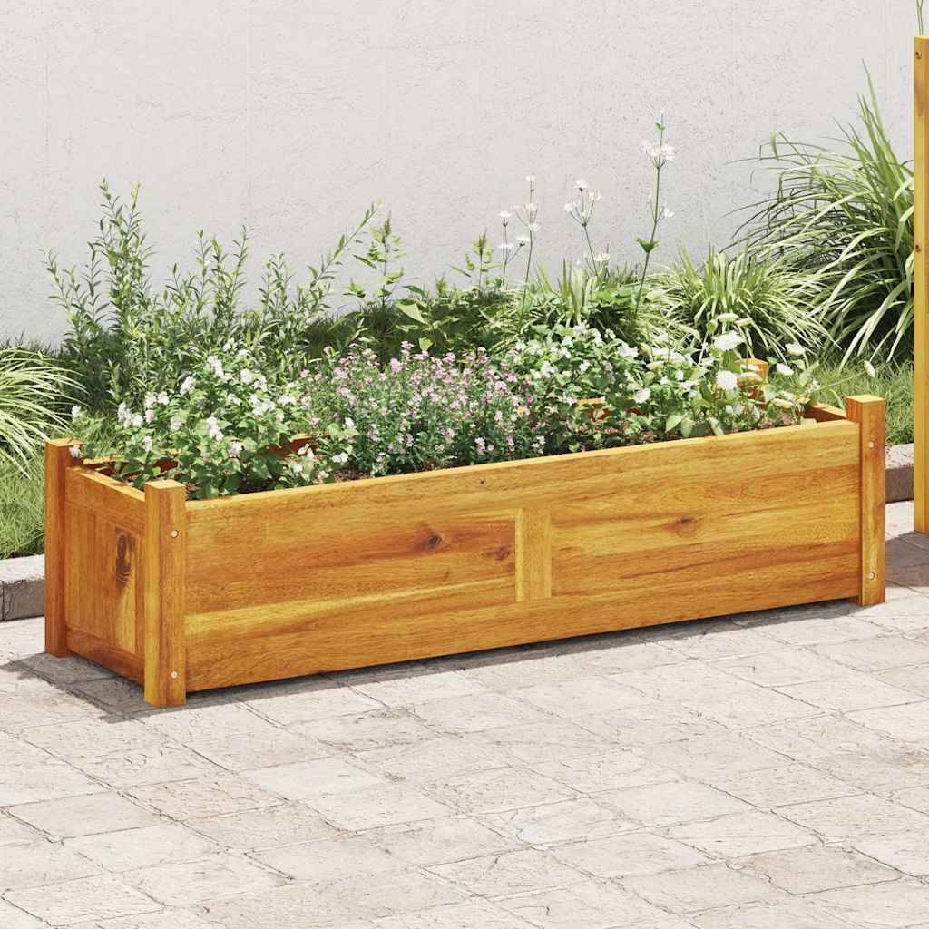 vidaXL Garten-Hochbeet Akazienholz 100x30x25 cm