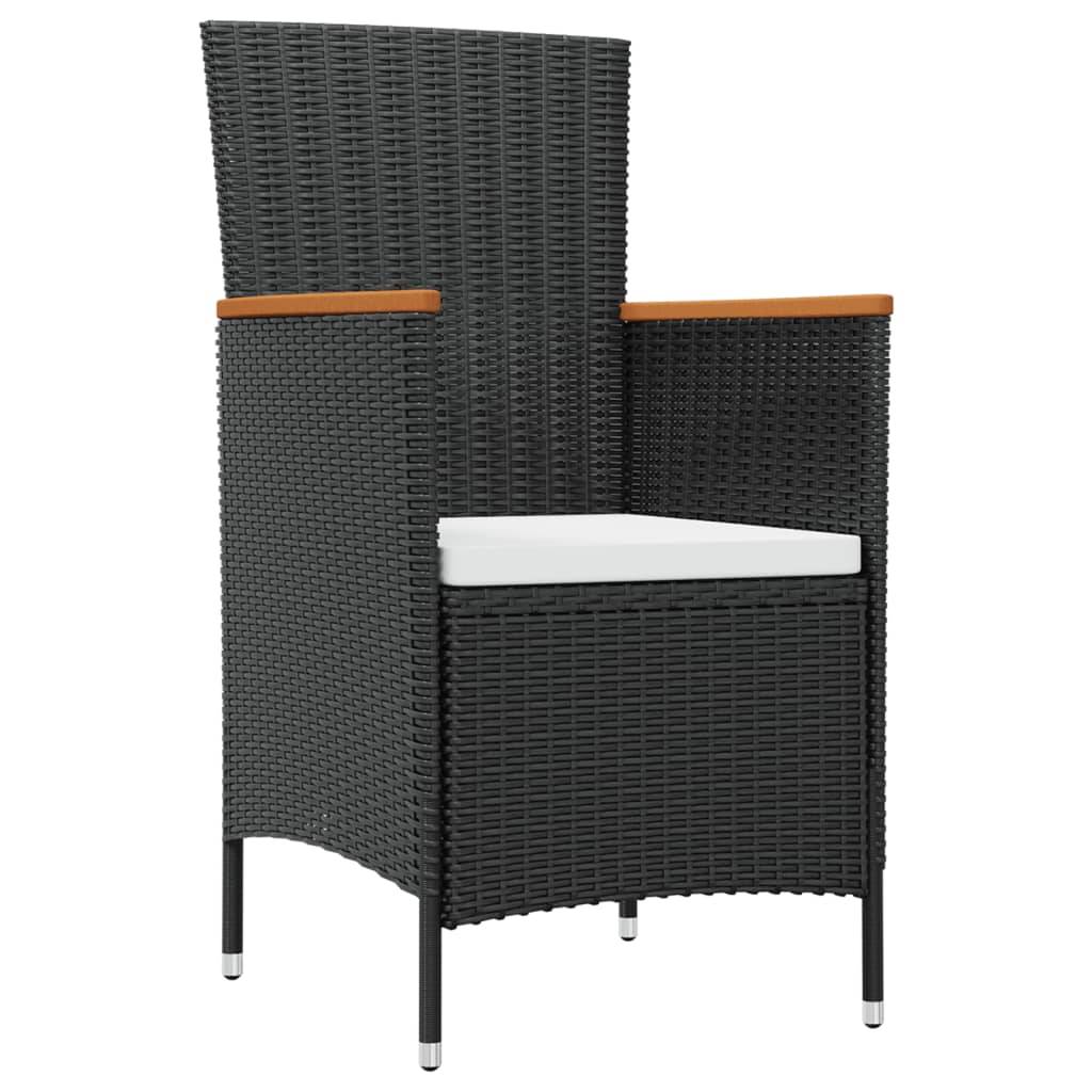 vidaXL 7-tlg. Garten-Essgruppe mit Auflagen Poly Rattan