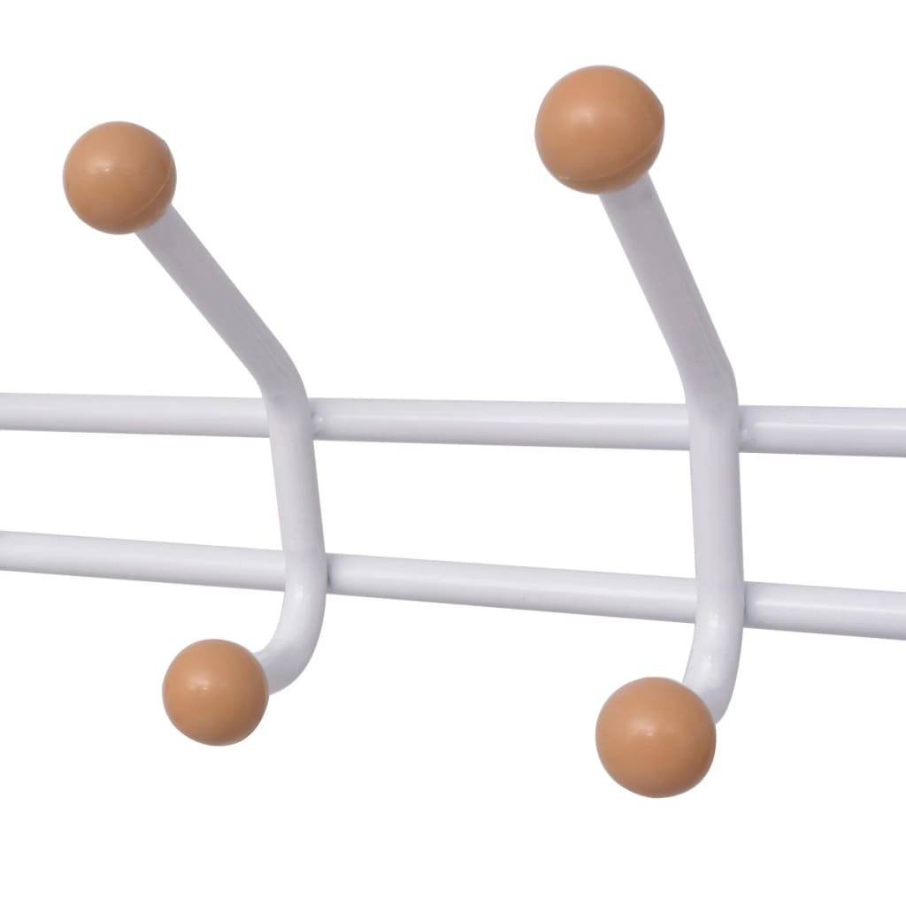 vidaXL Garderobe mit Schuhablage 68×32×182,5 cm Weiß