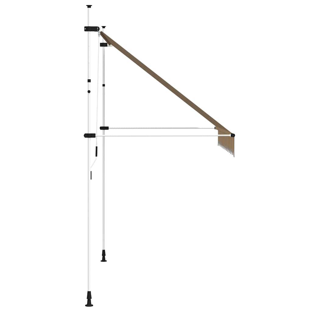 vidaXL Einziehbare Markise Handbetrieben 250 cm Gelb/Blau Gestreift