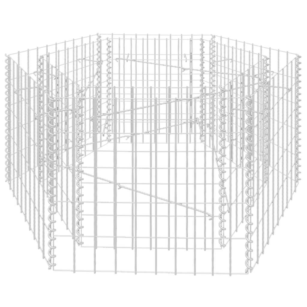 vidaXL Sechseckiges Gabionen-Hochbeet 100×90×50 cm