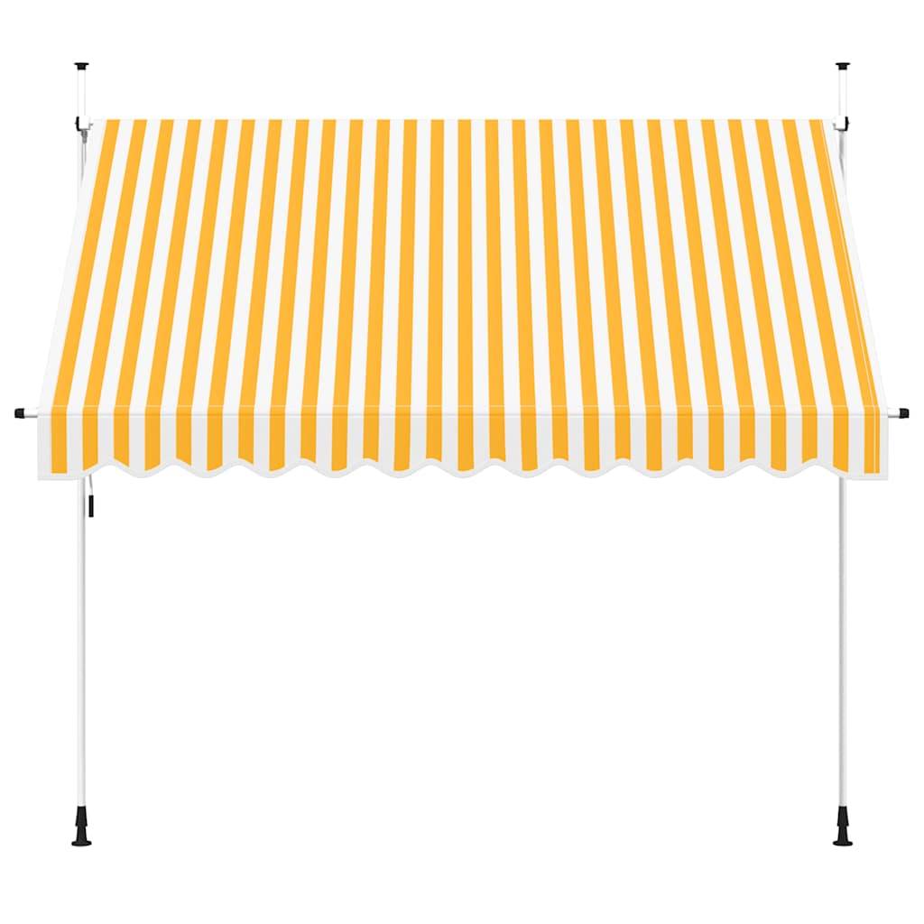 vidaXL Einziehbare Markise Handbetrieben 300 cm Orange/Weiß Gestreift
