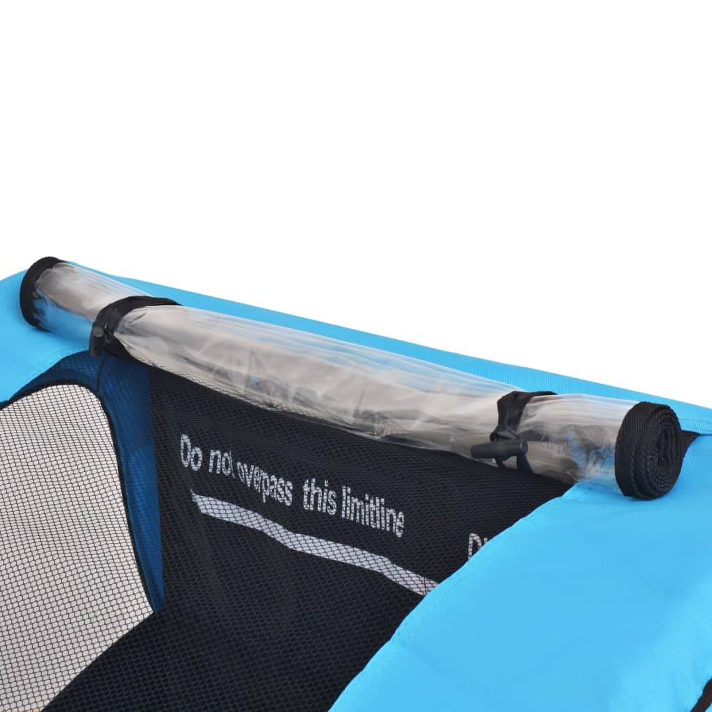 vidaXL Fahrradanhänger Grau und Blau 30 kg