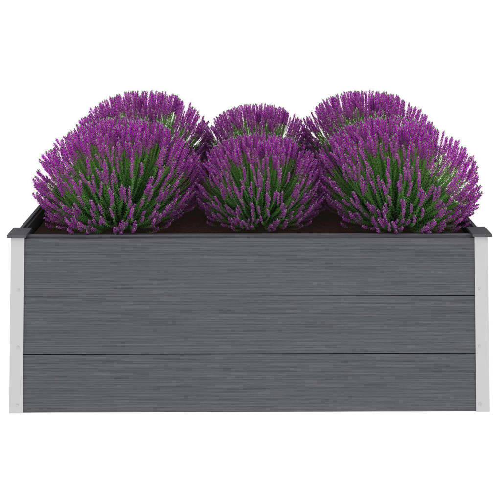 vidaXL Garten-Hochbeet WPC 150 x 100 x 54 cm Grau