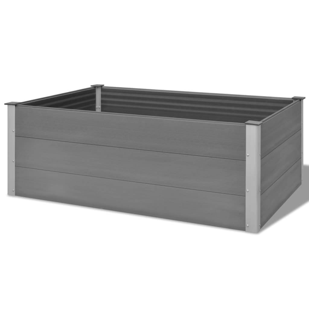 vidaXL Garten-Hochbeet WPC 150 x 100 x 54 cm Grau