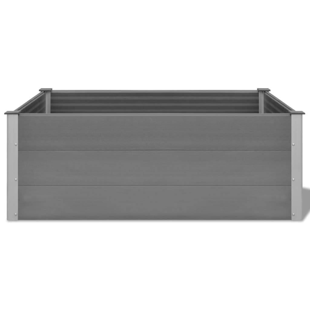 vidaXL Garten-Hochbeet WPC 150 x 100 x 54 cm Grau