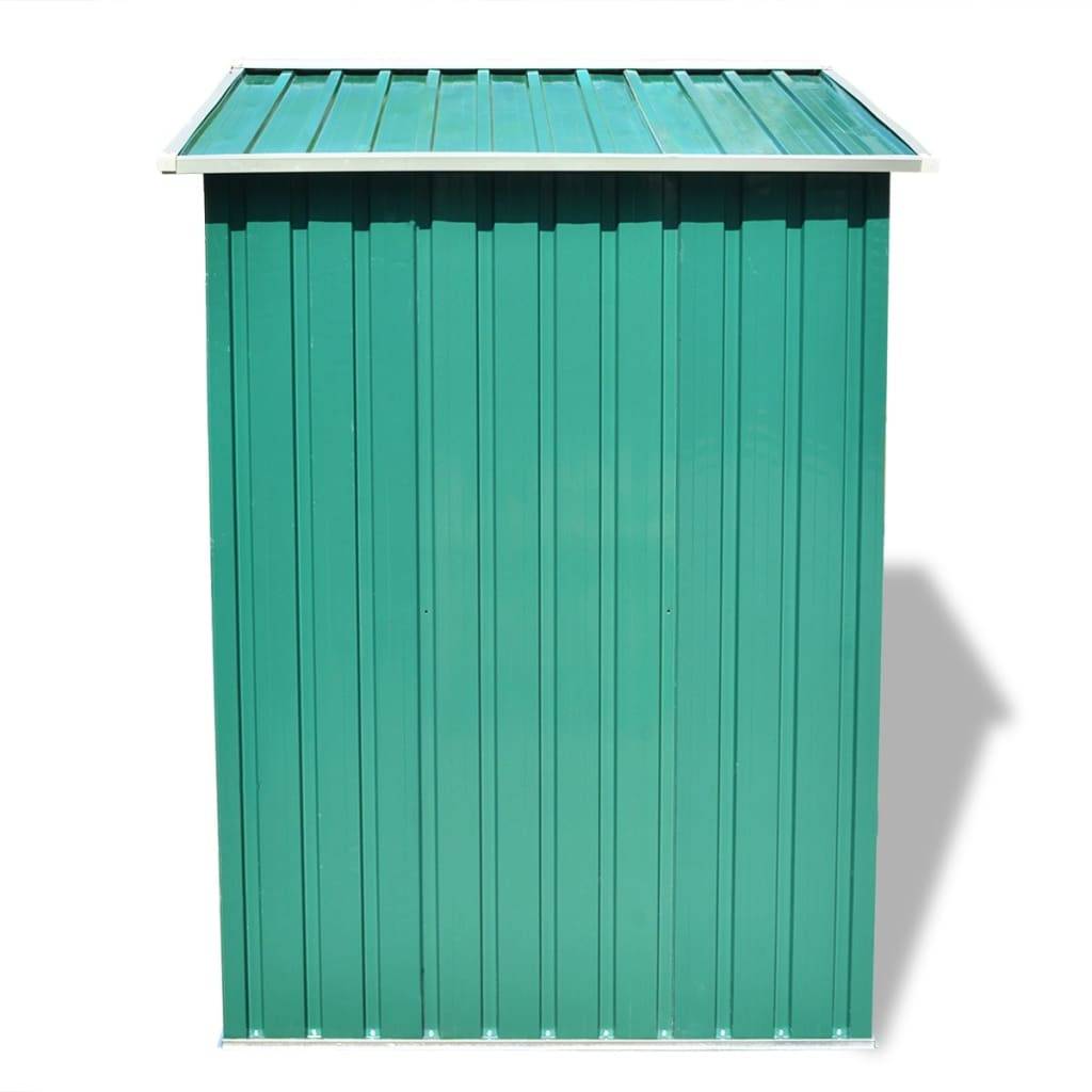 vidaXL Gartenschuppen Grün Metall 204 x 132 x 186 cm