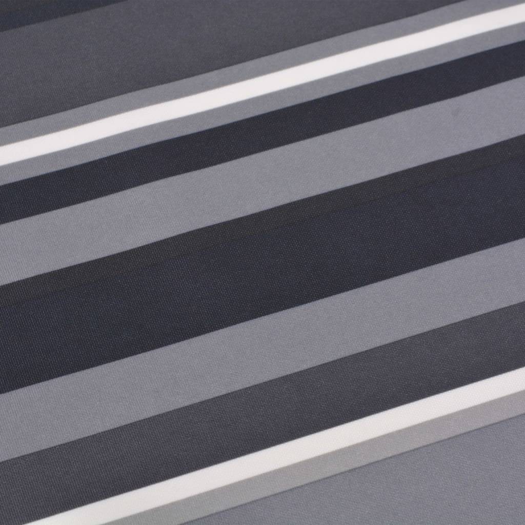 vidaXL Balkonsichtschutz Oxford-Gewebe 90×400 cm Gestreift Grau