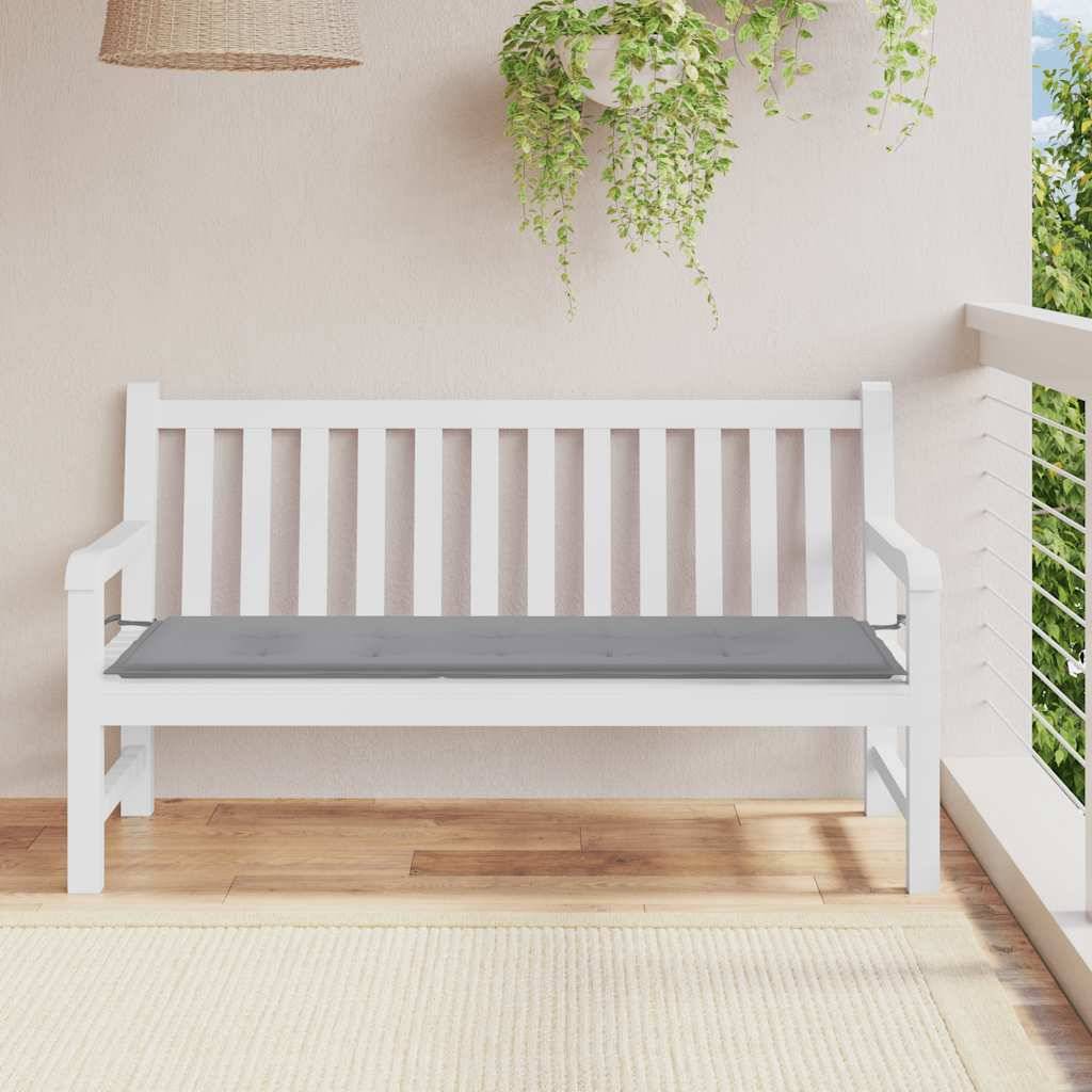vidaXL Gartenbank-Auflage Grau 150x50x4 cm Oxford-Gewebe
