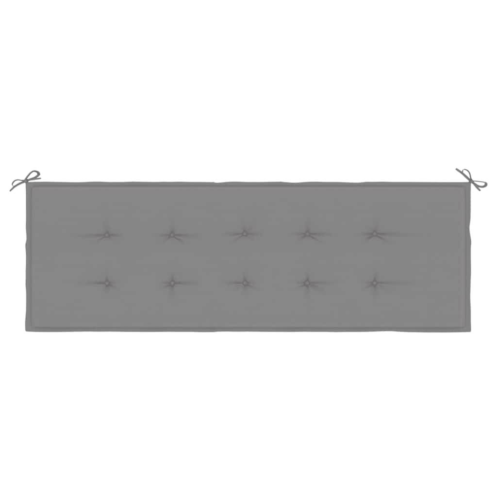 vidaXL Gartenbank-Auflage Grau 150x50x4 cm Oxford-Gewebe