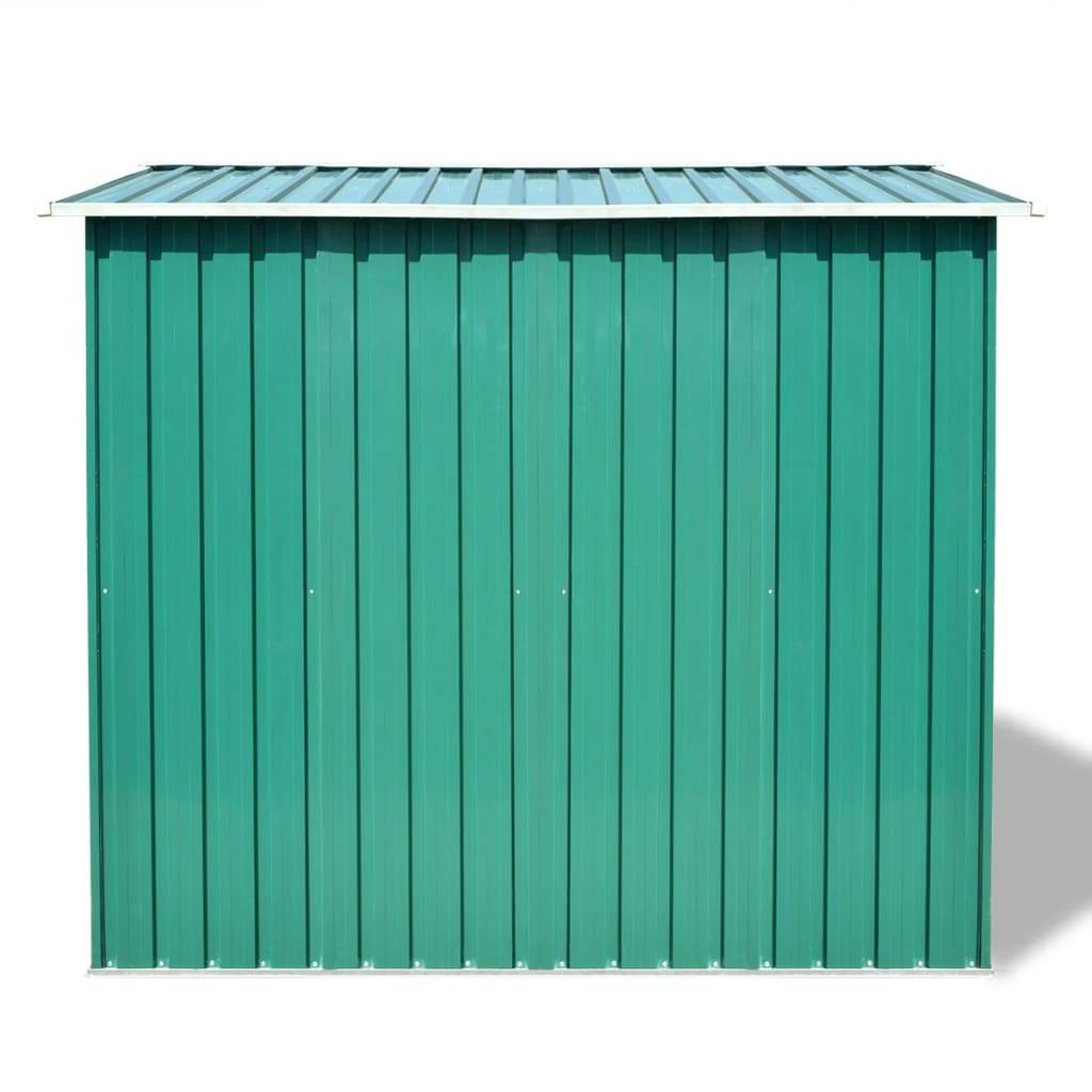 vidaXL Gartenschuppen Grün Metall 257 x 205 x 178 cm