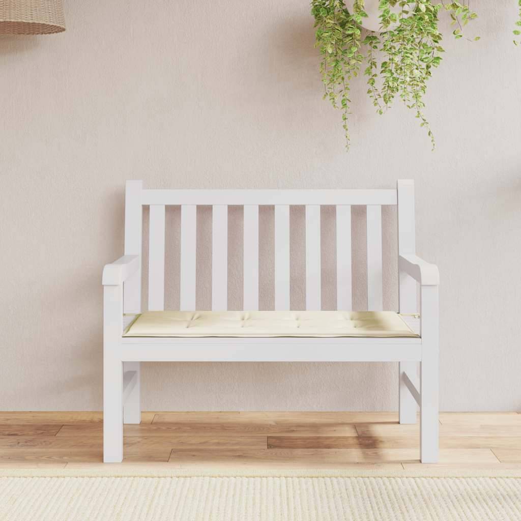 vidaXL Gartenbank-Auflage Creme 100x50x4 cm Oxford-Gewebe
