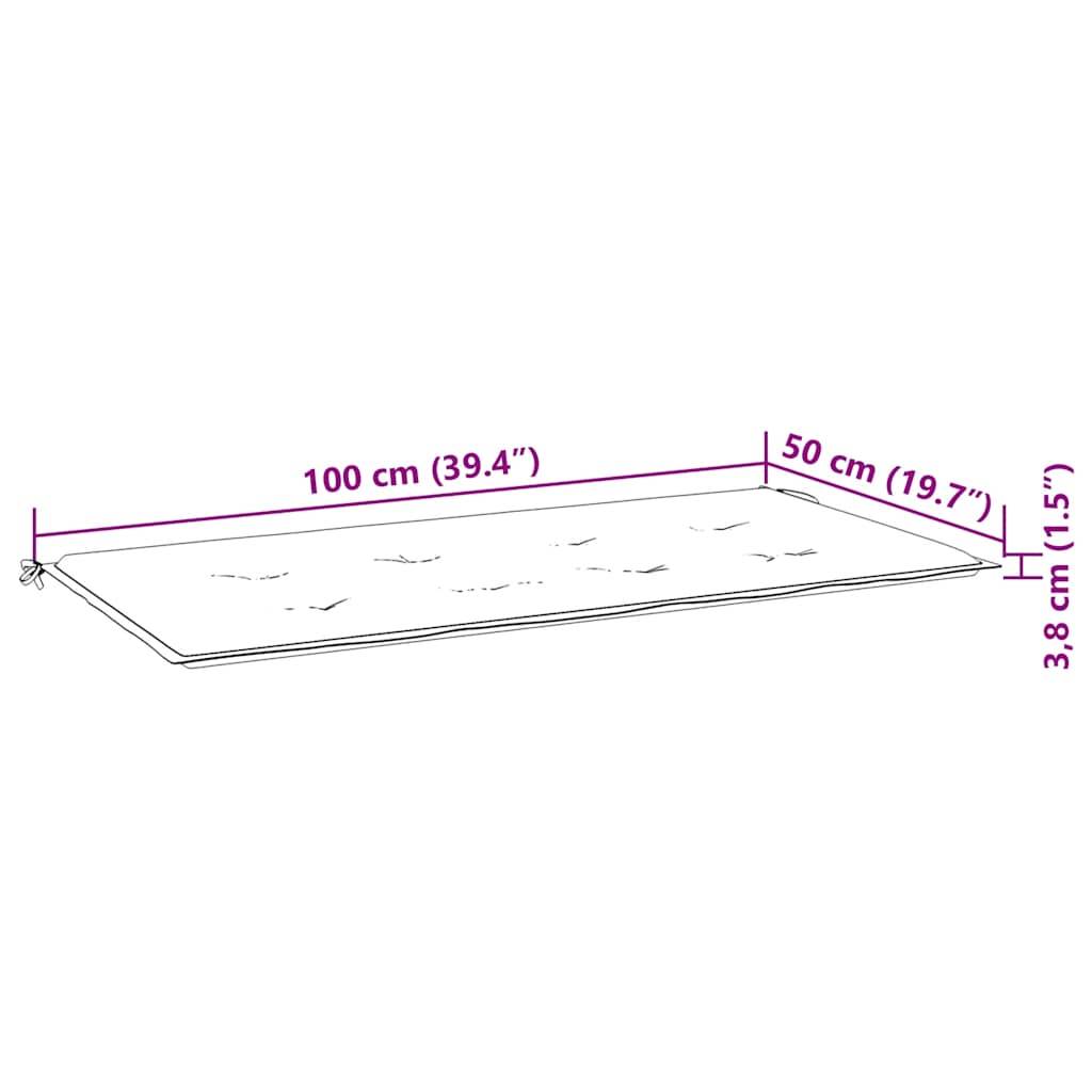 vidaXL Gartenbank-Auflage Creme 100x50x4 cm Oxford-Gewebe