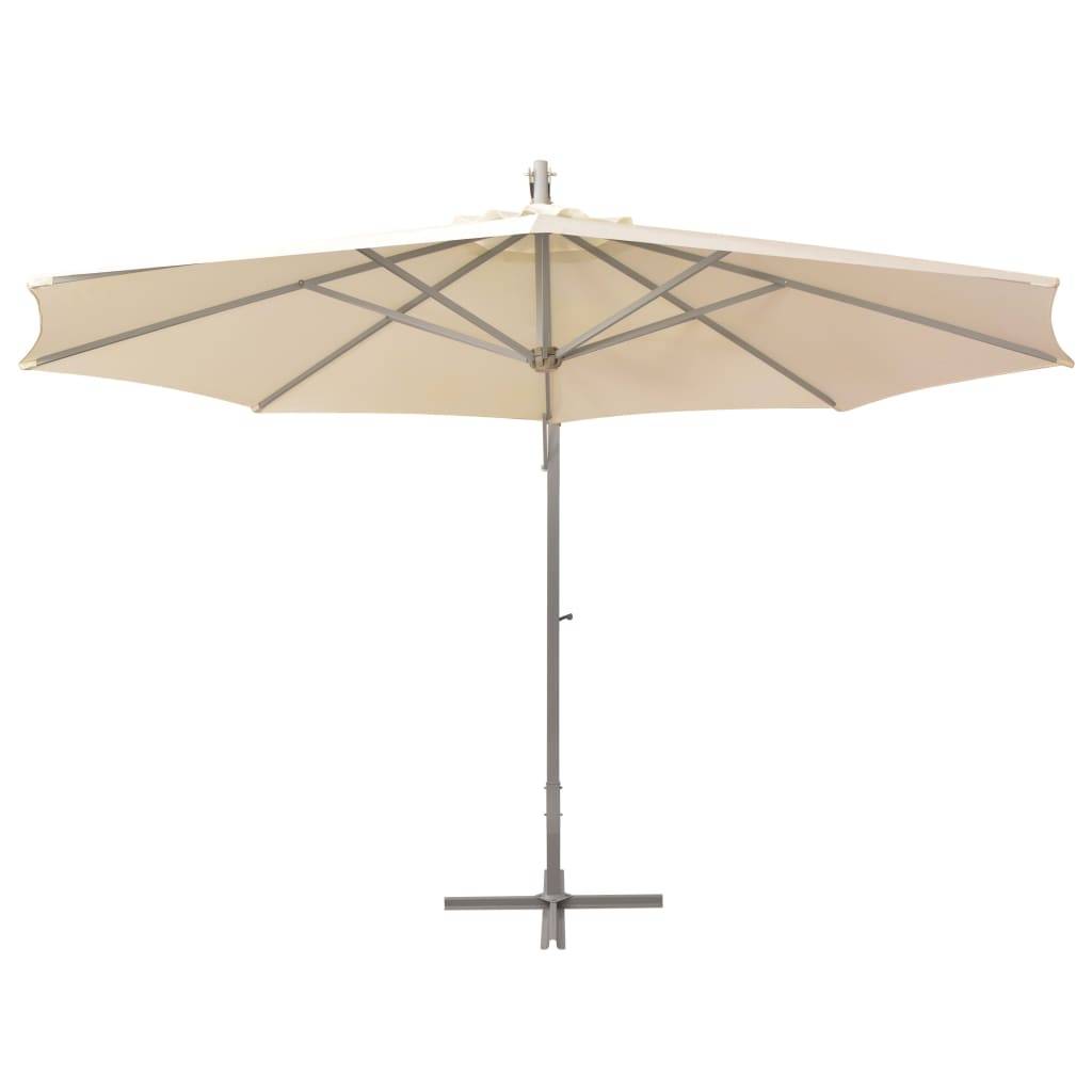 vidaXL Sonnenschirm Ampelschirm 350 cm Sand Aluminiummast
