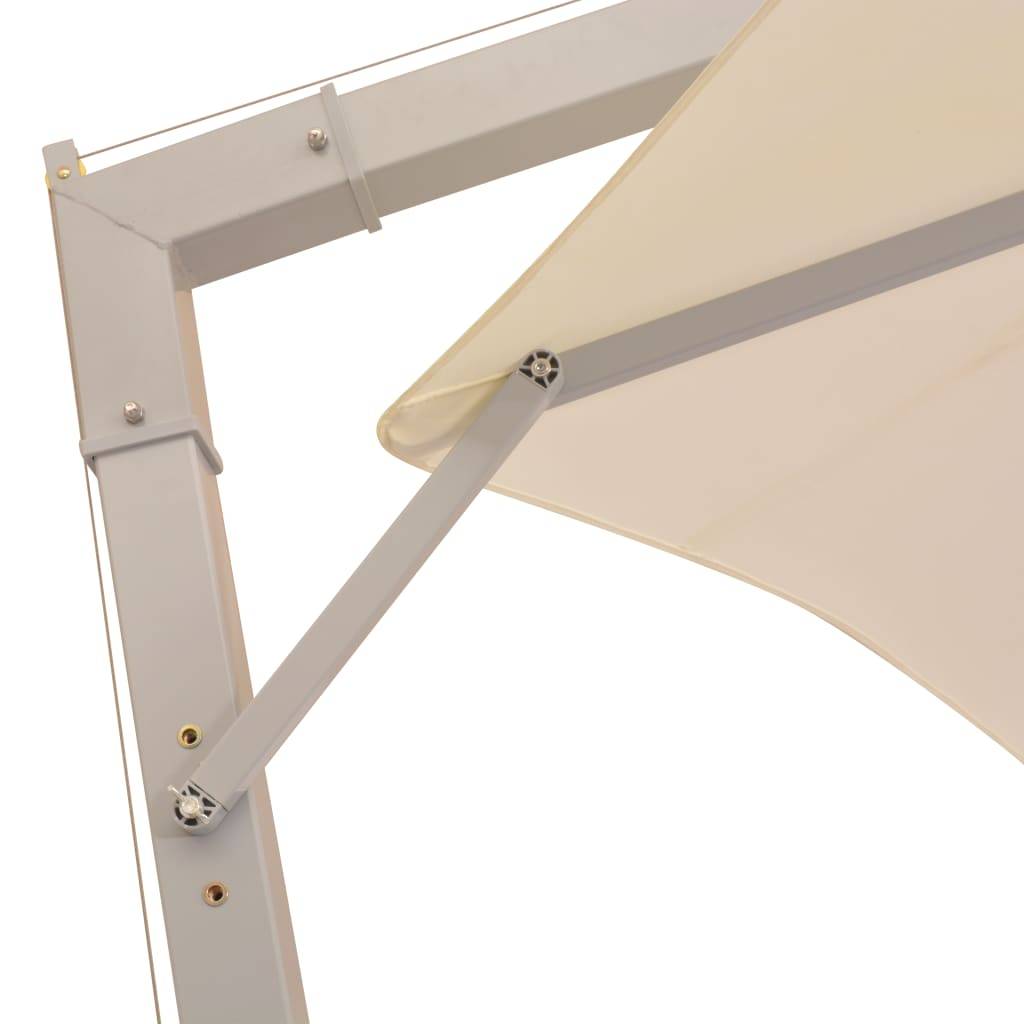 vidaXL Sonnenschirm Ampelschirm 350 cm Sand Aluminiummast