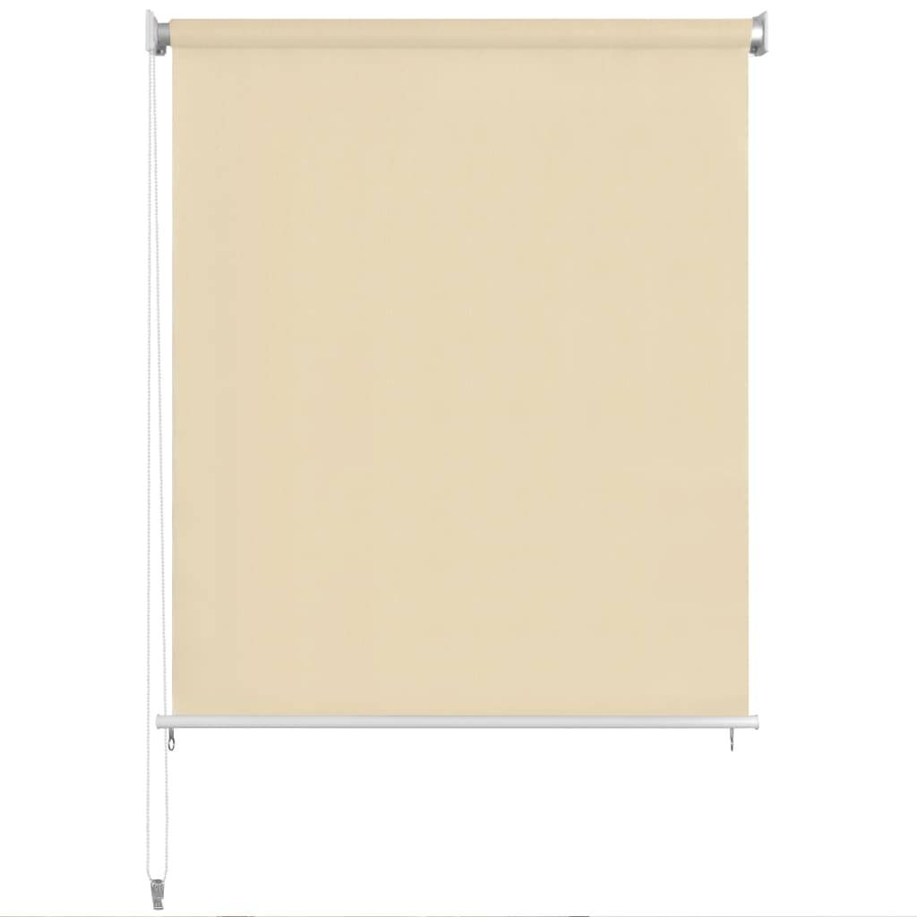 vidaXL Außenrollo 120 x 230 cm Cremeweiß