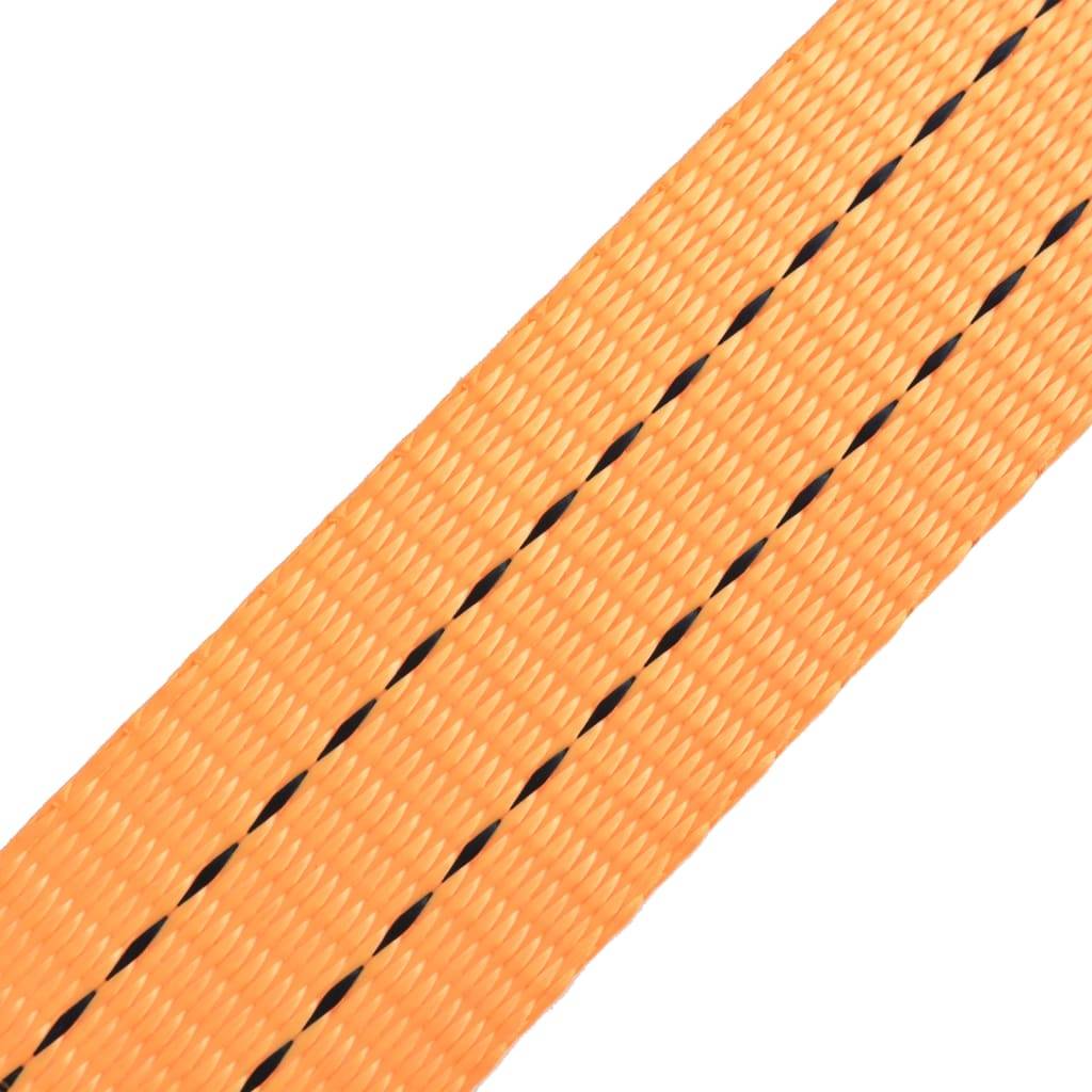 vidaXL Ratschen-Spanngurte 4 Stk. 1 Tonne 6m×38mm Orange