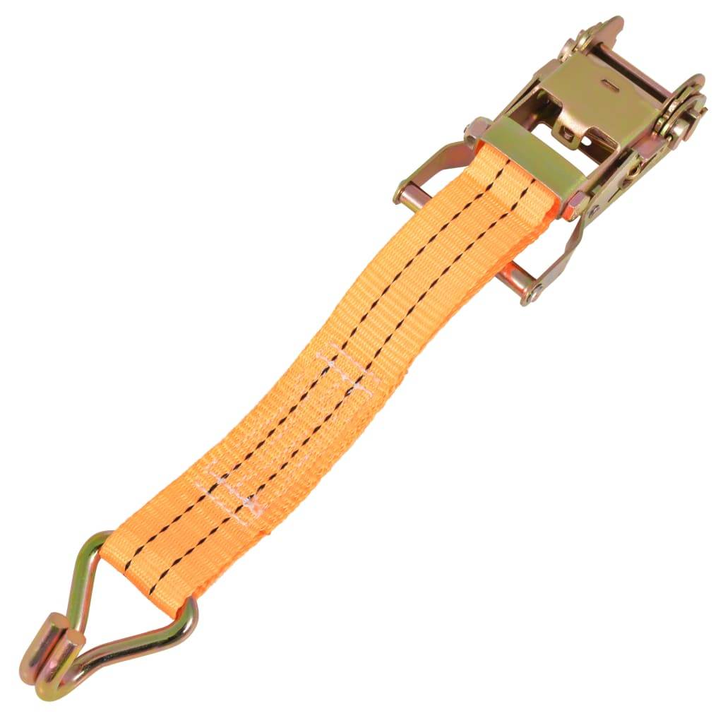vidaXL Ratschen-Spanngurte 4 Stk. 1 Tonne 6m×38mm Orange