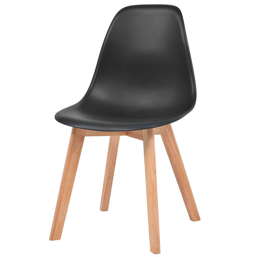 vidaXL Esszimmerstühle 2 Stk. Schwarz Kunststoff