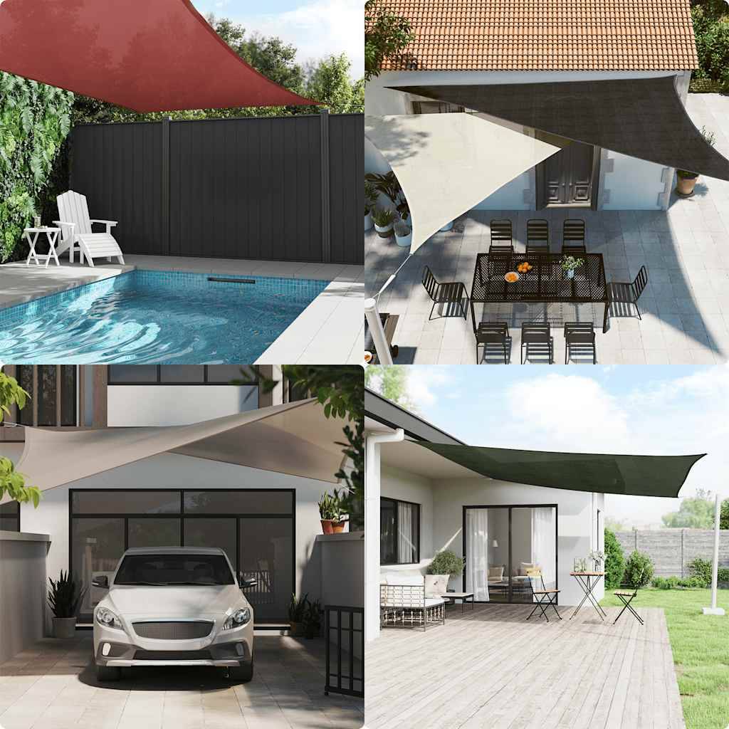 vidaXL Sonnensegel 160 g/m² Dreieckig Gelb 5x6x6 m HDPE